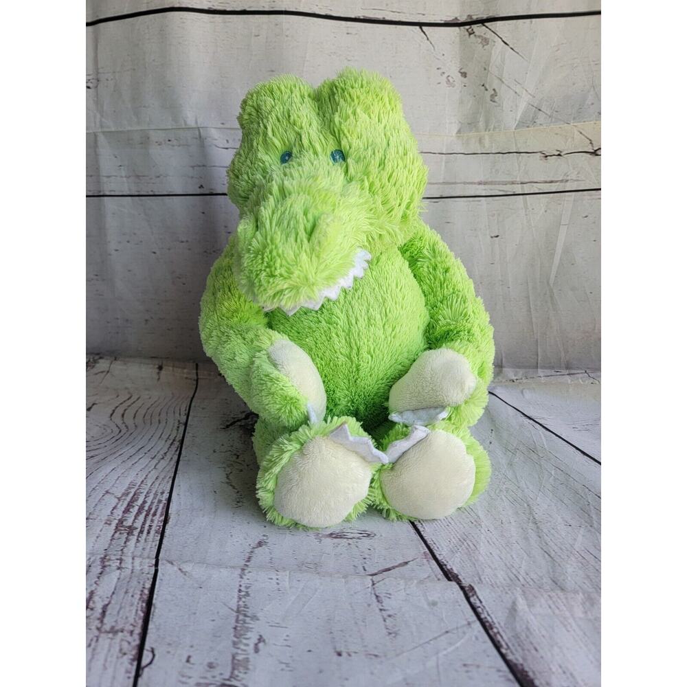 15" HUG A LONGS BABY GANZ GREEN ALLIGATOR RATTLE STUFFED ANIMAL PLUSH TOY BG2531